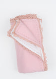Modern Heirloom Blanket, Dusty Rose with Dusty Rose Lace
