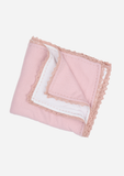 Modern Heirloom Blanket, Dusty Rose with Dusty Rose Lace