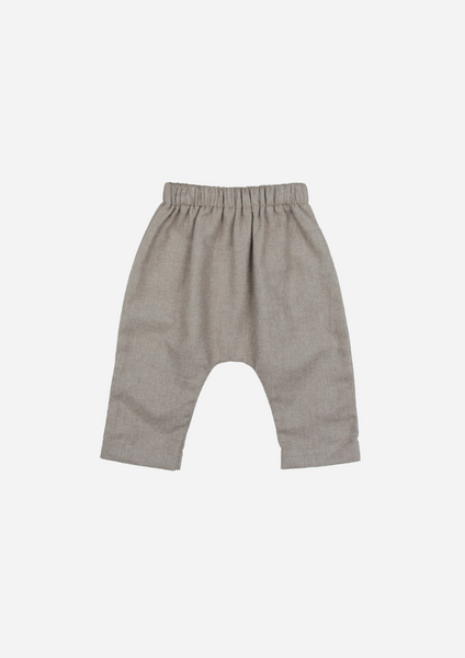 Double Face Chambray Harem Pants, Bark