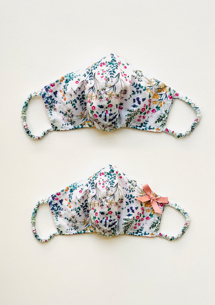 "Be Safe. Be Kind" Printed Heirloom Mask - Botanical Vines