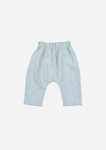 Double Face Chambray Harem Pants, Stone