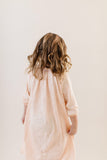 Long Sleeve Smocked Pointelle Day Gown, Vintage Peach