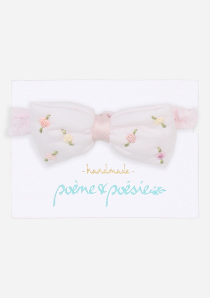 Handmade Headband with Roses, Blush Lawn