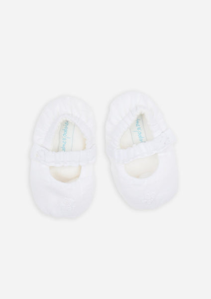 Reversible Roses Mary-Janes, White