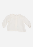 Heirloom Blouse with Ruffle Collar, Ivory