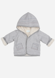Hoodie Jacket with Hand Stitching, Stone