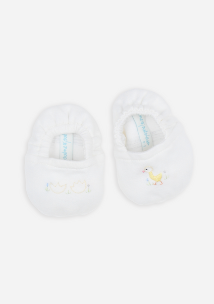 Reversible Hatchling Booties, Ivory