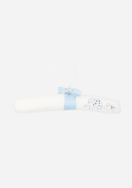 Mommy and Me Elephant Hanger, White