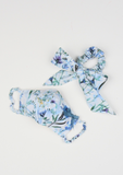 Heirloom Ribbon Scrunchie, Blue Wildflower